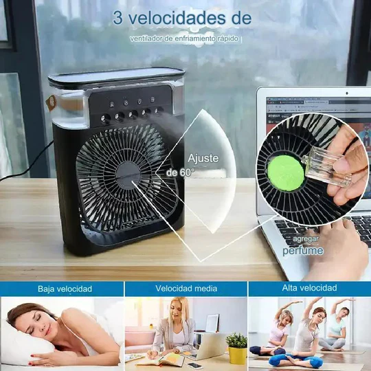 VENTILADOR CON HUMIDIFICADOR